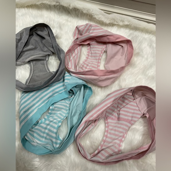 4 Victorias Secret Hiphugger Set - Pink, Blue, Gray - Picture 4 of 6